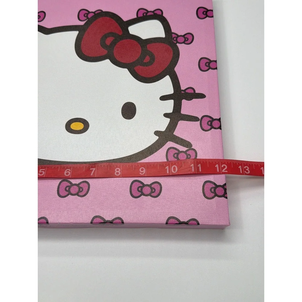 Sanrio Hello Kitty Pink Bow Pattern Square Canvas Wall Art 12x12‎ Idea Nuova